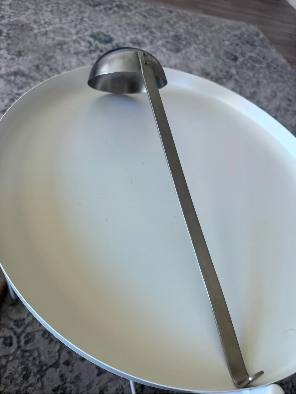 Stainless Steel Soup Ladle 8 oz- Silver- 13 inch handle